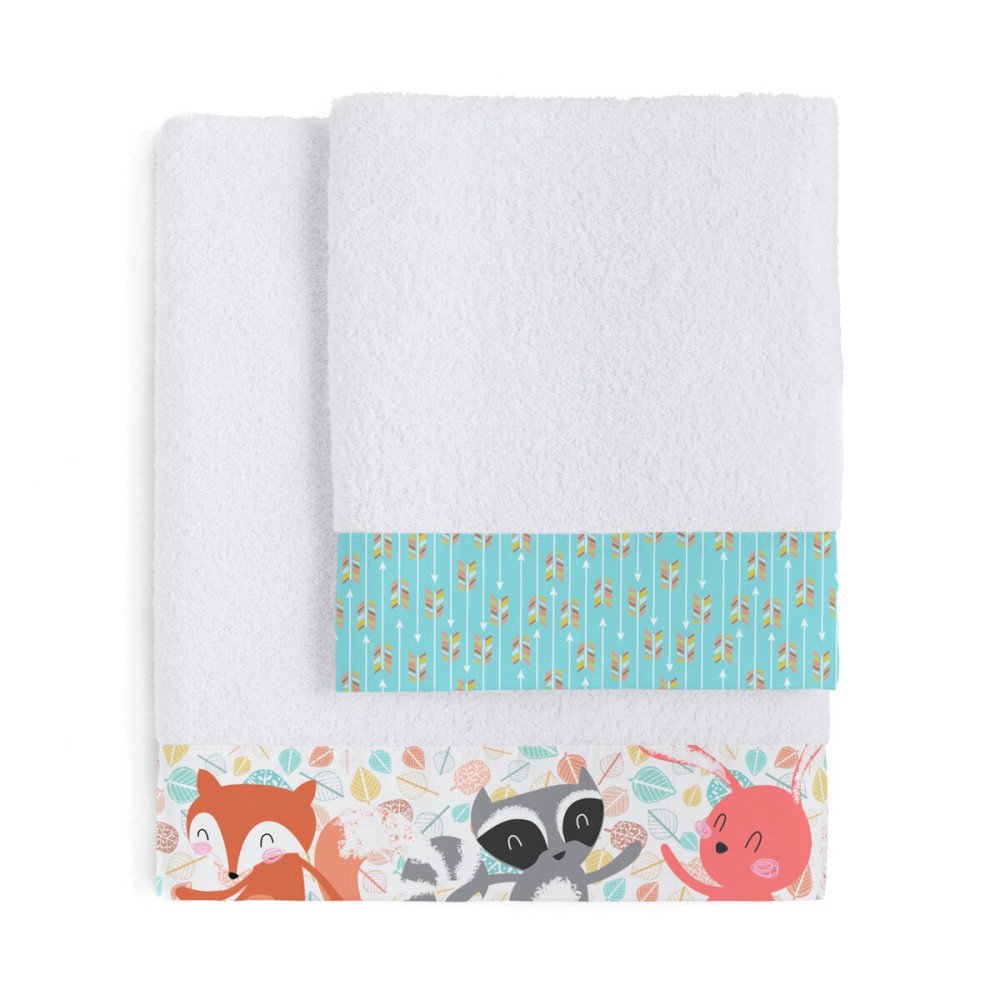 Towel set HappyFriday Moshi Moshi Fantasy Multicolour 2 Pieces