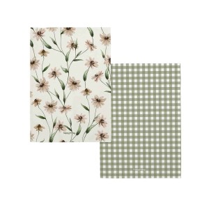 Tissu de cuisine HappyFriday Tinny Bloom Multicouleur 70 x 50 cm (2 Unités)