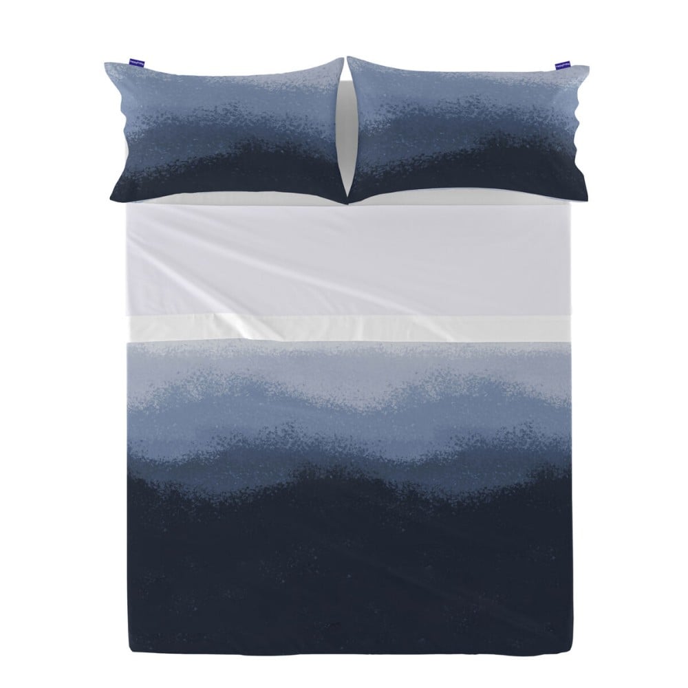 Drap HappyFriday Blanc Nightfall Multicouleur 160 x 270 cm