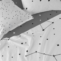 Drap HappyFriday Blanc Constellation Multicouleur 180 x 270 cm (Etoiles)