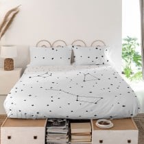 Drap HappyFriday Blanc Constellation Multicouleur 180 x 270 cm (Etoiles)