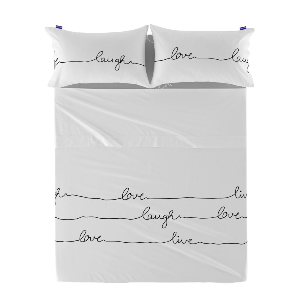 Drap HappyFriday Blanc Live Multicouleur 240 x 270 cm