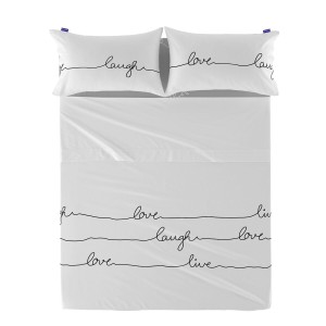 Drap HappyFriday Blanc Live Multicouleur 240 x 270 cm