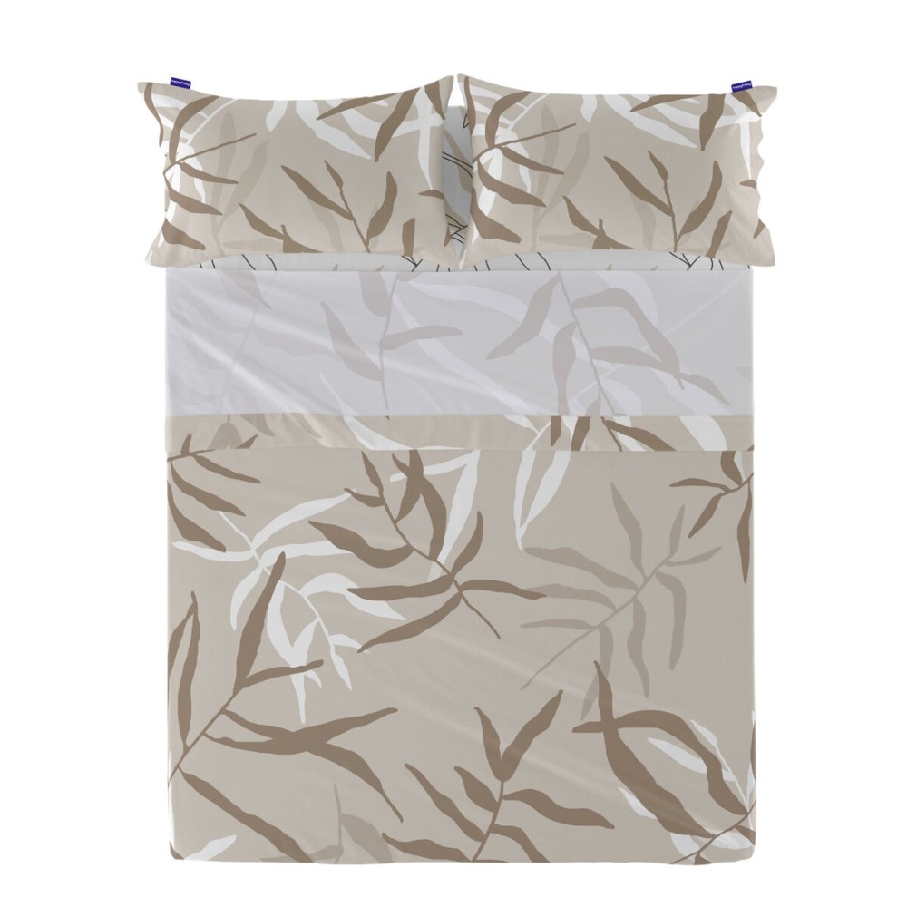 Drap HappyFriday Blanc Maple Multicouleur 180 x 270 cm