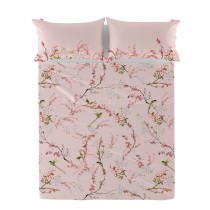 Drap HappyFriday Chinoiserie rose Multicouleur 180 x 270 cm (asiatico/oriental)