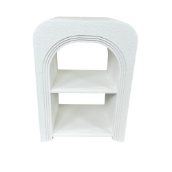 Side table Romimex White MDF Wood 40 x 55 x 30 cm