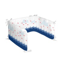 Cot protector HappyFriday Moshi moshi Whale Multicolour 210 x 40 cm