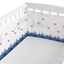 Cot protector HappyFriday Moshi moshi Whale Multicolour 210 x 40 cm