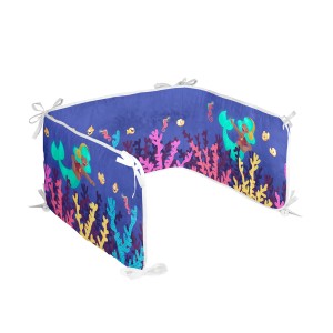 Cot protector HappyFriday Mr Fox Happy mermaid Multicolour 210 x 40 cm