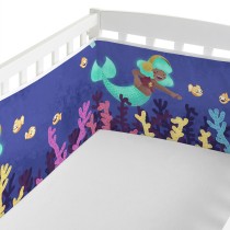 Cot protector HappyFriday Mr Fox Happy mermaid Multicolour 210 x 40 cm