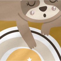 Wiegenschützer HappyFriday Moshi Moshi Sleepy sloth Bunt 210 x 40 cm