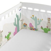 Cot protector HappyFriday Moshi Moshi Cute llamas Multicolour 210 x 40 cm