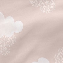 Quilt Cover without Filling HappyFriday Basic Kids Clouds Pink 105 x 200 cm