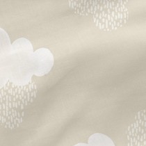 Housse de couette non rembourrée HappyFriday Basic Kids Clouds Beige 105 x 200 cm