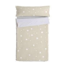 Couette rembourrée HappyFriday Basic Little Star Beige 105 x 200 cm