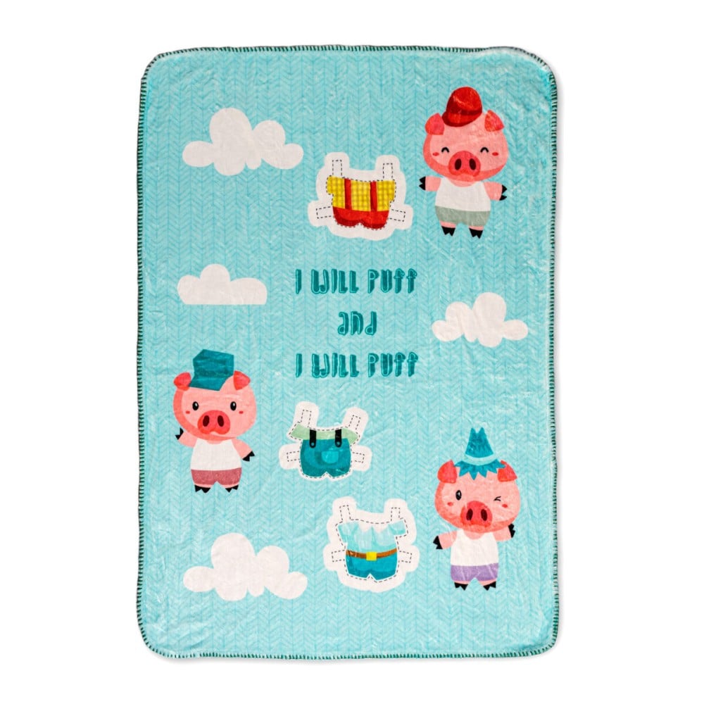 Couverture HappyFriday Mr Fox Piggys Multicouleur Microfibre 110 x 140 cm