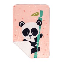 Couverture HappyFriday Moshi Moshi Panda Garden Multicouleur Microfibre 110 x 140 cm