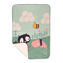 Blanket HappyFriday Moshi Moshi Best Buddies Multicolour Microfibre 110 x 140 cm