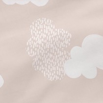 Taie d'oreiller HappyFriday Basic Kids Clouds Rose 80 x 80 cm