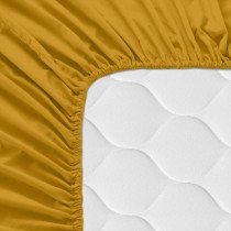 Fitted bottom sheet HappyFriday BASIC Mustard 140 x 200 x 32 cm 