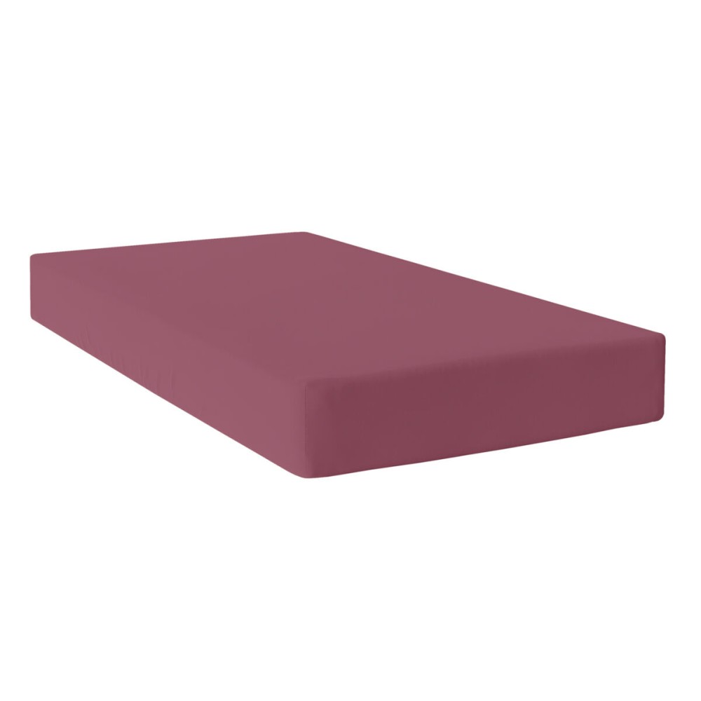 Fitted bottom sheet HappyFriday BASIC Magenta 140 x 200 x 32 cm 