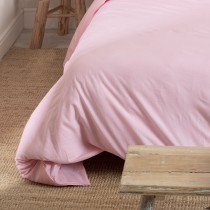 Housse de Couette HappyFriday Basic Rose clair 155 x 220 cm