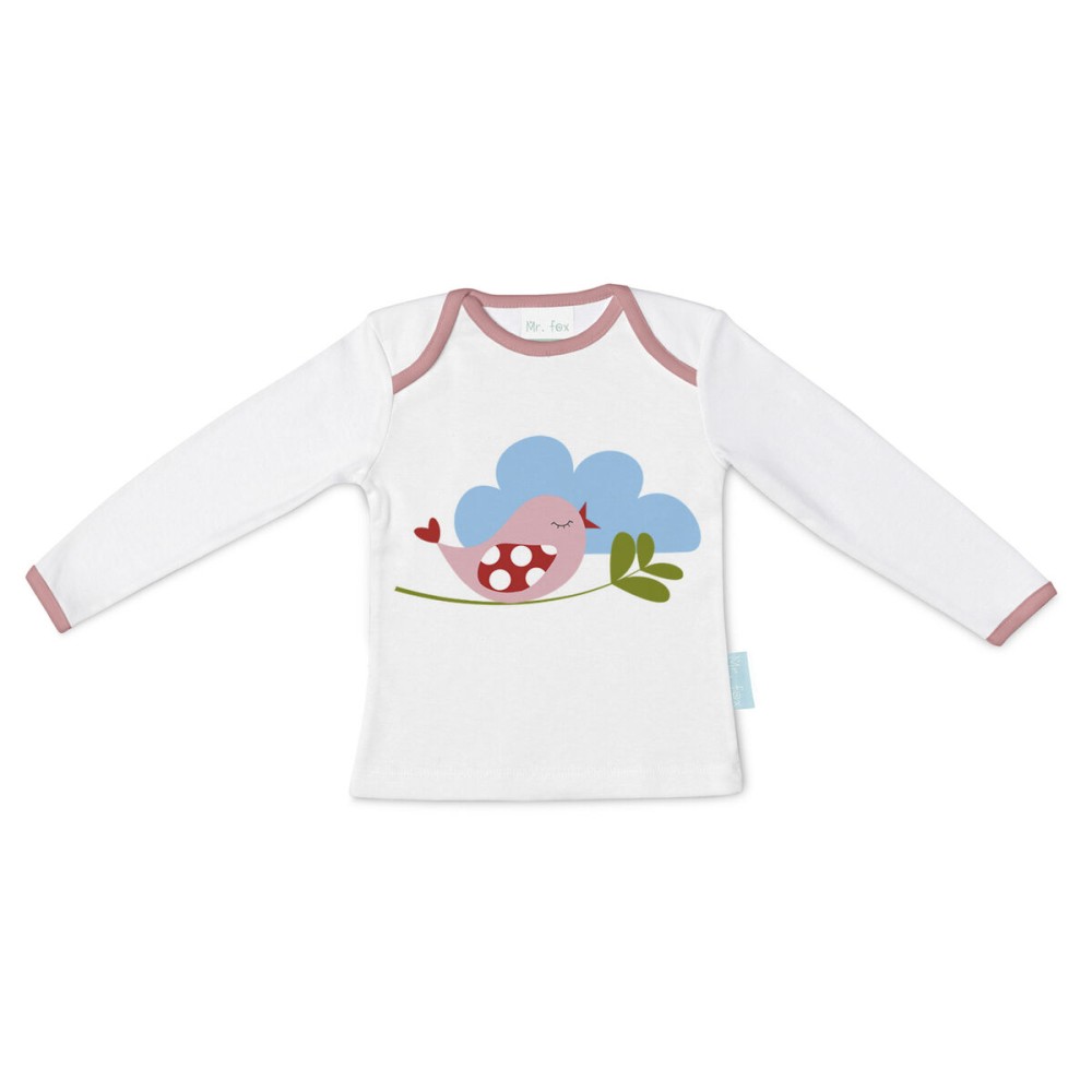 Children’s Long Sleeve T-shirt HappyFriday Mr Fox Little Birds Multicolour 18-24 meses