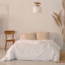 Housse de Couette HappyFriday Basic Blanc 140 x 200 cm