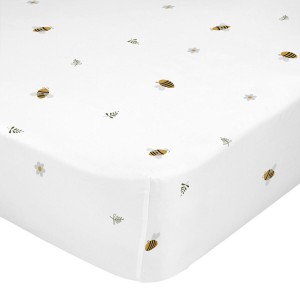 Fitted sheet HappyFriday Honey White Multicolour 70 x 140 x 14 cm