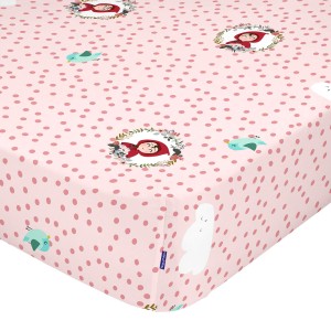 Bettlaken HappyFriday MR FOX Bunt Rosa 70 x 140 x 14 cm