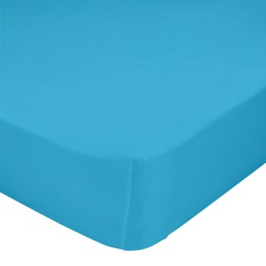 Drap housse HappyFriday BASIC KIDS Turquoise 70 x 140 x 14 cm