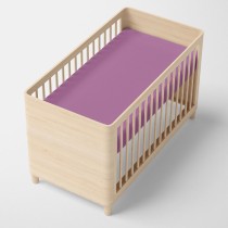 Fitted sheet HappyFriday BASIC KIDS Lilac 60 x 120 x 14 cm