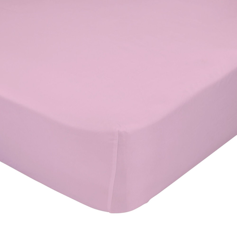 Drap housse HappyFriday BASIC KIDS Rose 90 x 200 x 32 cm