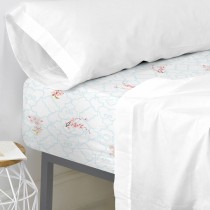 Drap housse HappyFriday Sakura Multicouleur 200 x 200 x 32 cm