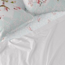 Drap housse HappyFriday Sakura Multicouleur 200 x 200 x 32 cm