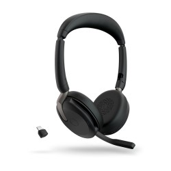 Kopfhörer mit Mikrofon Jabra Evolve2 65 Flex Schwarz