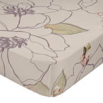 Drap housse HappyFriday White peonies Multicouleur 160 x 200 x 32 cm