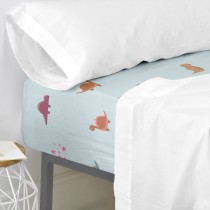 Drap housse HappyFriday Multicouleur 90 x 200 x 32 cm Dinosaures