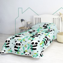 Steppdecke HappyFriday Moshi Moshi Blau 180 x 260 cm Pandaknochen