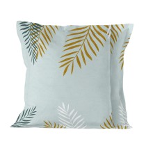 Pillowcase HappyFriday Blanc Foliage Mint Multicolour 80 x 80 cm