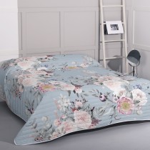 Couvre-lit HappyFriday HF Soft Bouquet Multicouleur 240 x 260 cm