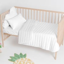 Bedspread (quilt) HappyFriday Basic Kids Dash White 100 x 130 cm