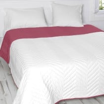 Reversible Bedspread HappyFriday Basic Arista White Magenta 270 x 260 cm