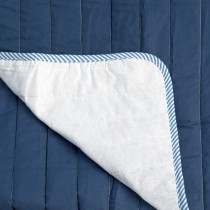 Wendbare Tagesdecke HappyFriday Basic Dash Weiß Marineblau 200 x 260 cm