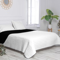 Couette réversible HappyFriday Basic Dash Noir 270 x 260 cm