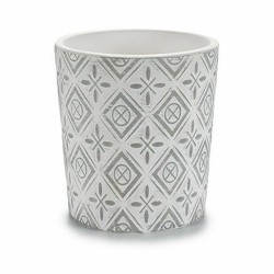 Planter Ibergarden DX43436-F12 White Grey Ceramic Pattern 12,3 x 12 x 12,3 cm (144 Units)