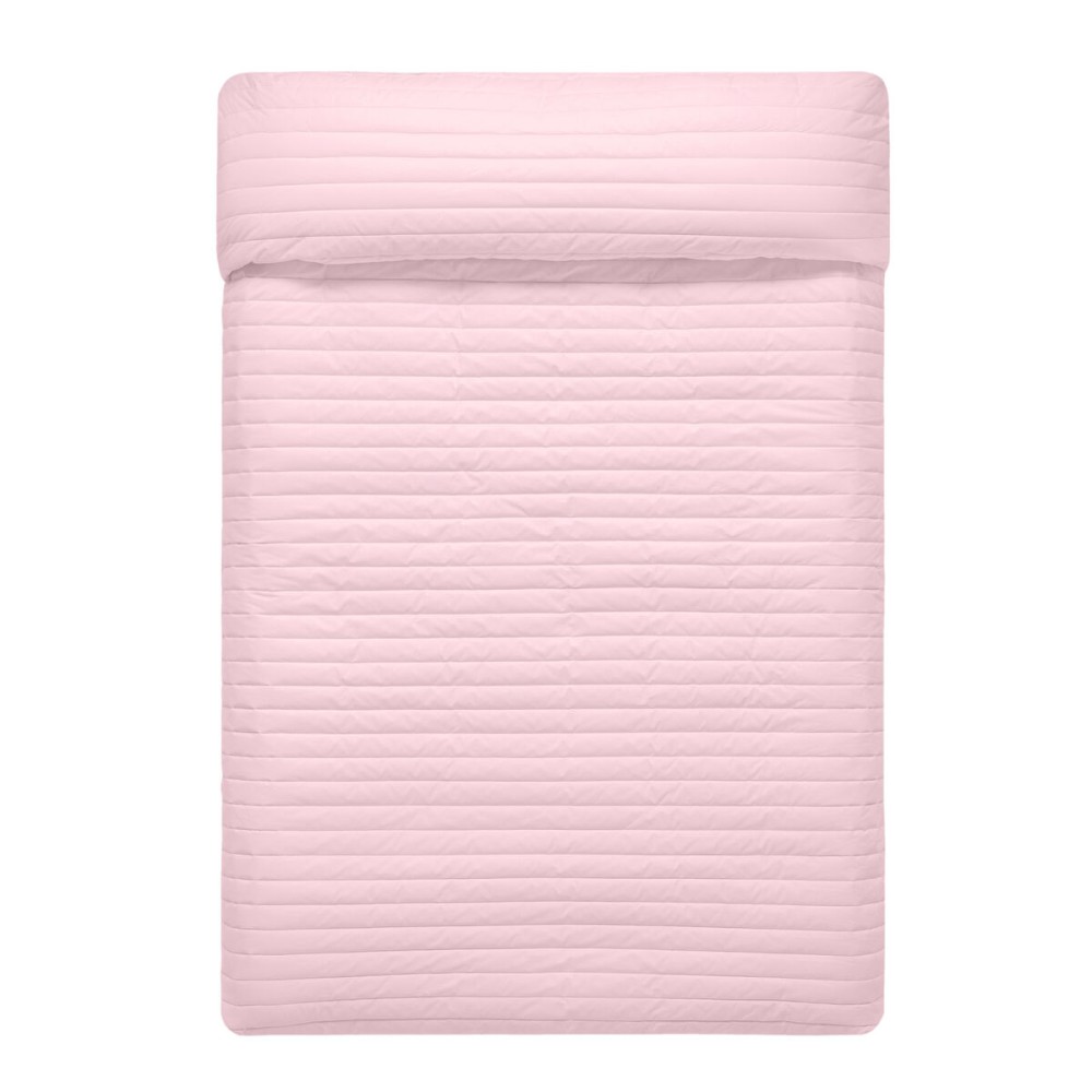 Reversible Bedspread HappyFriday Basic Dash Pink Navy Blue 240 x 260 cm