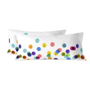 Taie d'oreiller HappyFriday Confetti Multicouleur 45 x 110 cm (2 Unités)