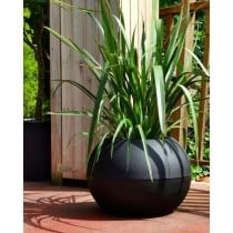 Pot Riviera Noir Plastique Rond Ballon Ø 50 cm