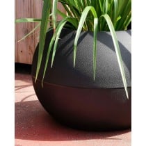 Blumentopf Riviera Schwarz Kunststoff rund Bold Ø 50 cm